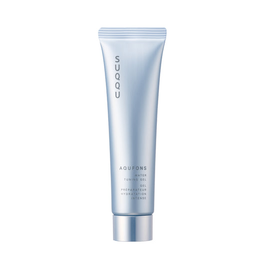 SUQQU Aqufons Water Tuning Gel anti-glycation skincare moisturising tube product.