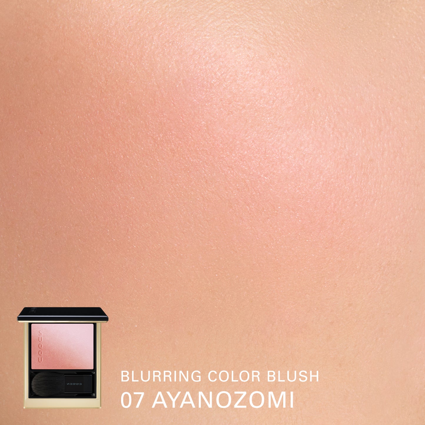 SUQQU Blurring Color Blush 07 swatch colour on cheek