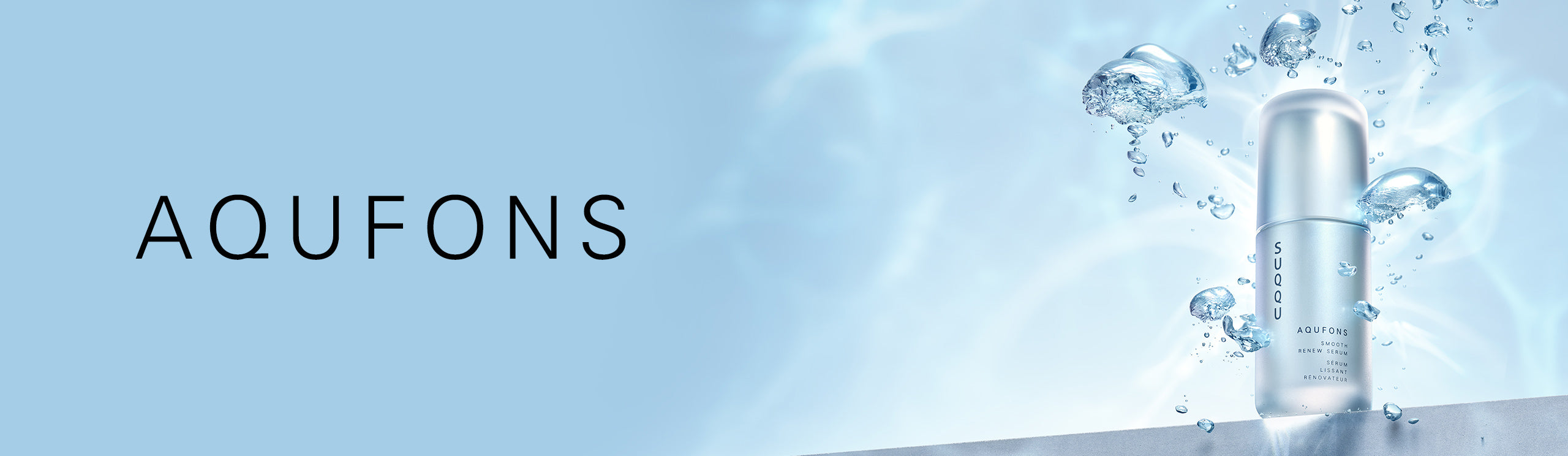 Aqufons title with skincare product