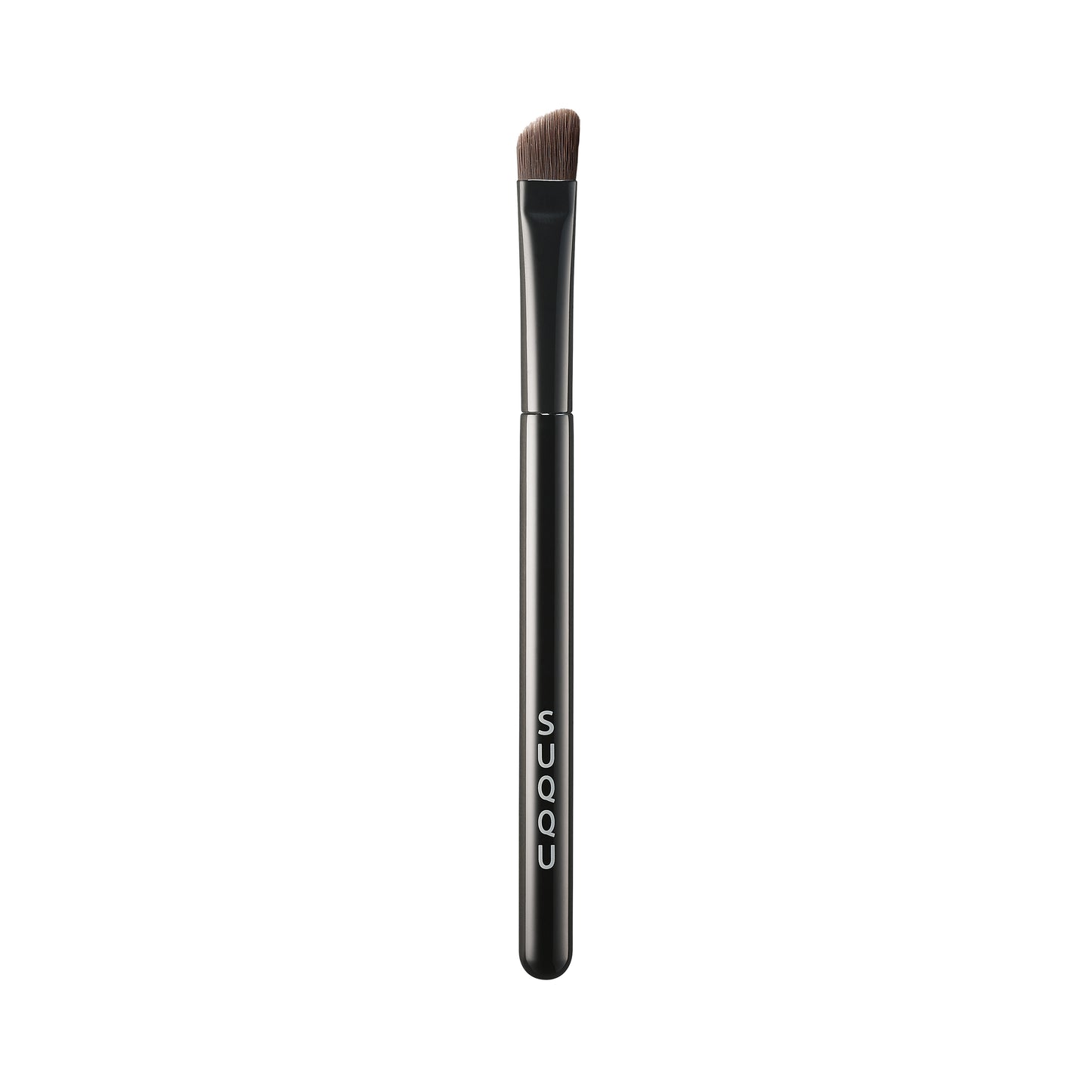 SUQQU Eyebrow Brush Large Japanese synthetic artisan professional grade make up brush on plain background.
