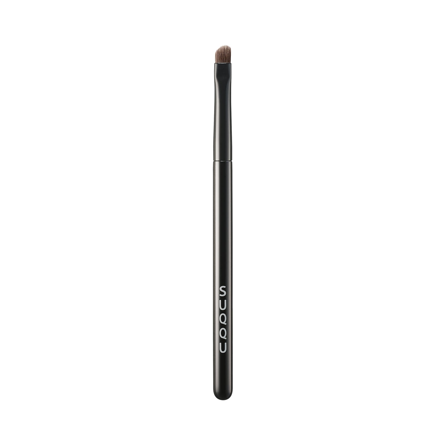 SUQQU Eyeliner Brush N Japanese synthetic artisan professional grade make up brush on plain background.