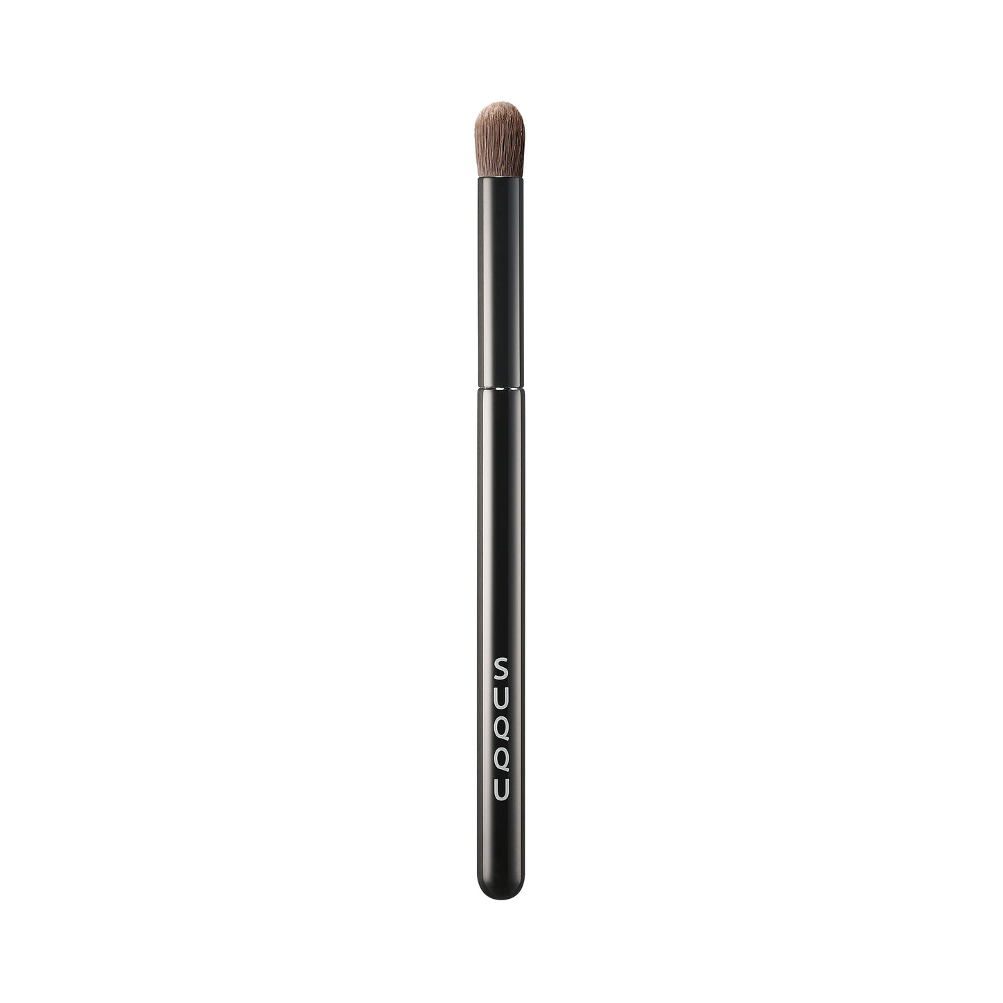 SUQQU Eyeshadow Brush R Japanese synthetic artisan professional grade make up brush on plain background.