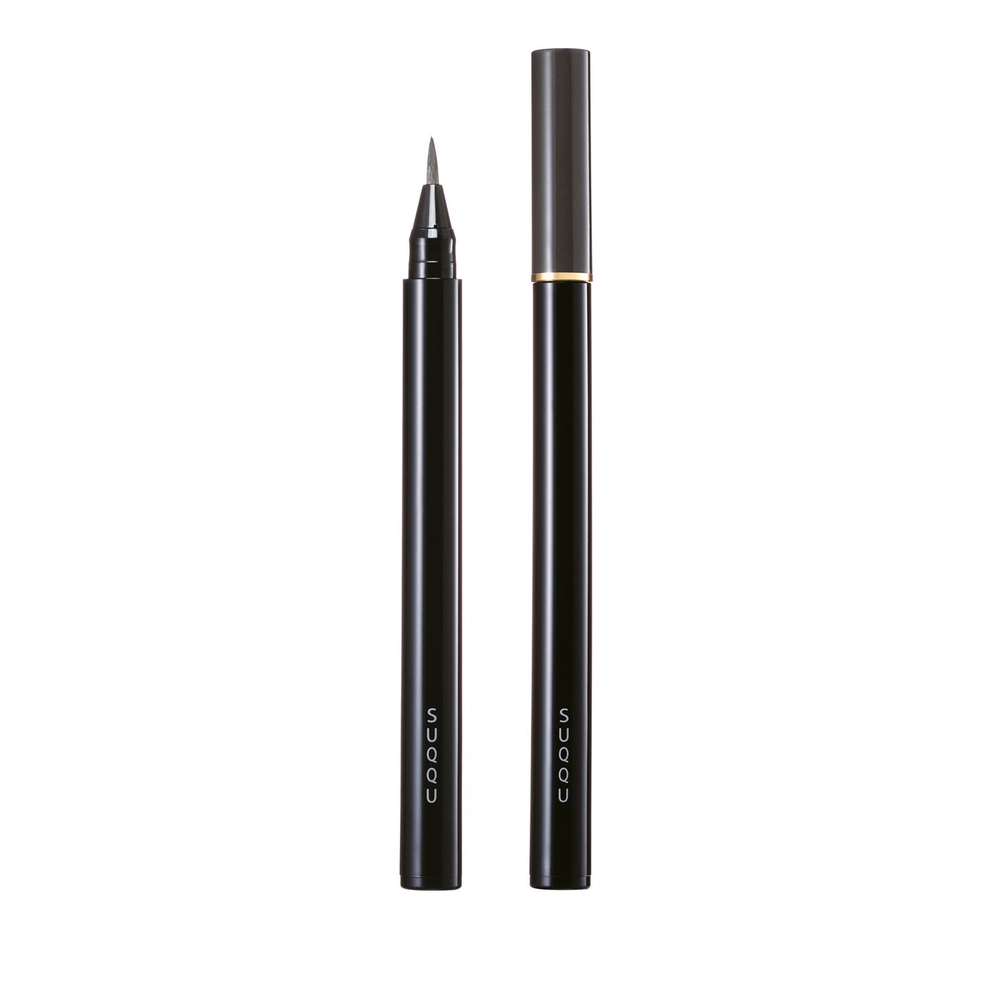 SUQQU Framing Eyebrow Liquid Pen 04 Grey eyebrow make up product with cap on and off.