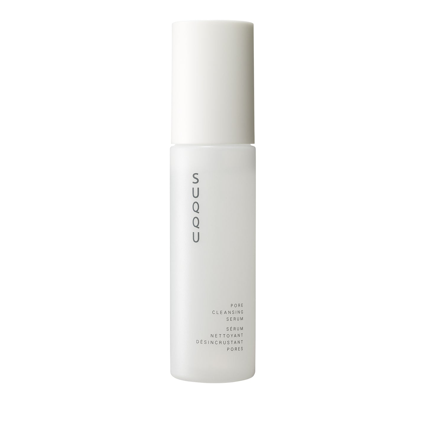SUQQU Pore Cleansing Serum luxury Japanese moisturising deep cleansing face care product on plain background.