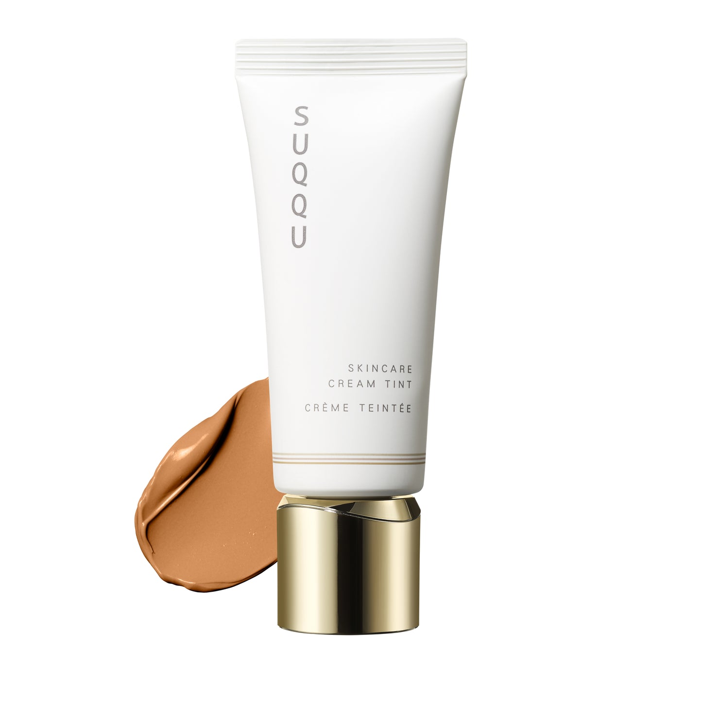 SUQQU Skincare Cream Tint 40, foundation tube with colour swatch texture.