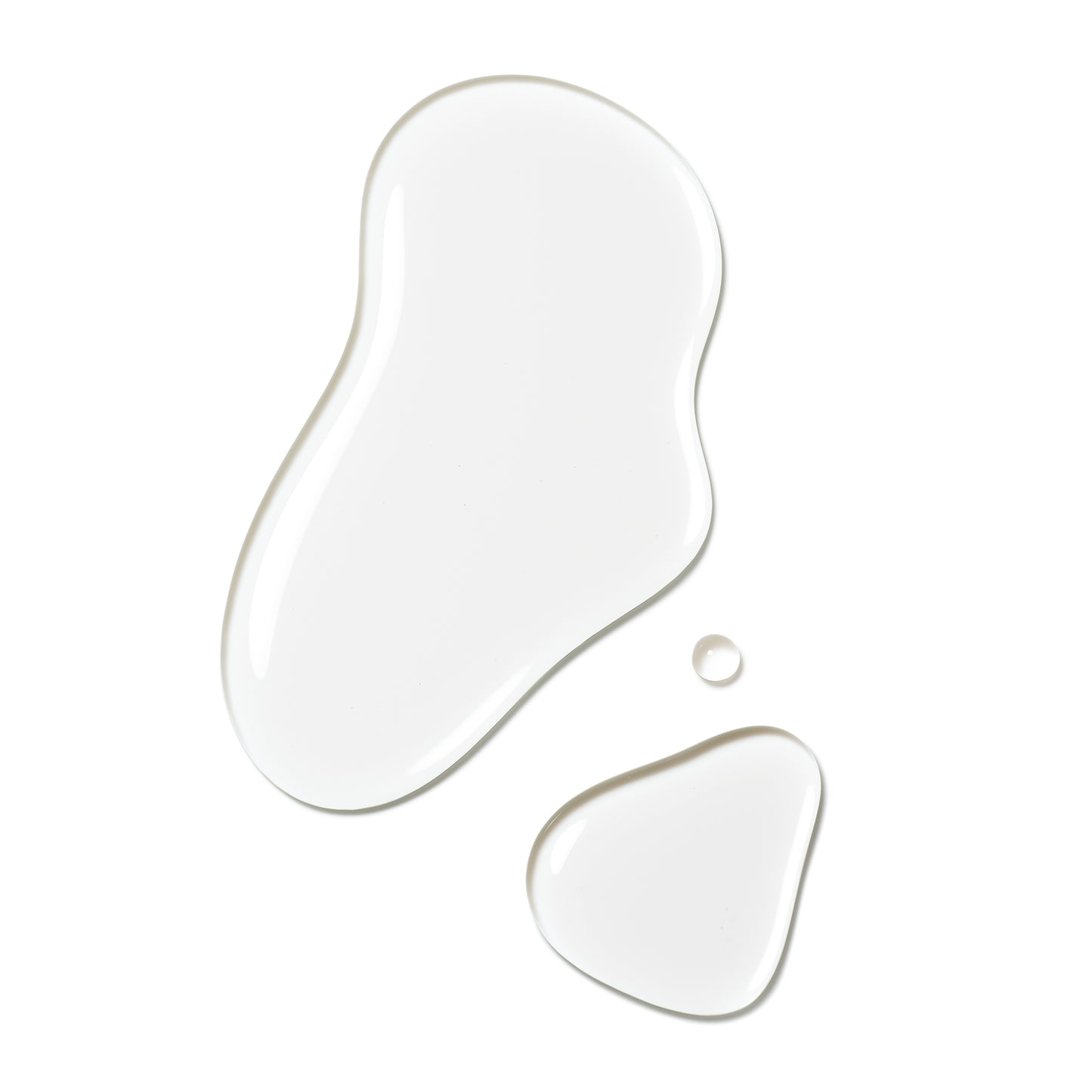 Smooth Clear Cleansing Oil texture of liquid on plain white background