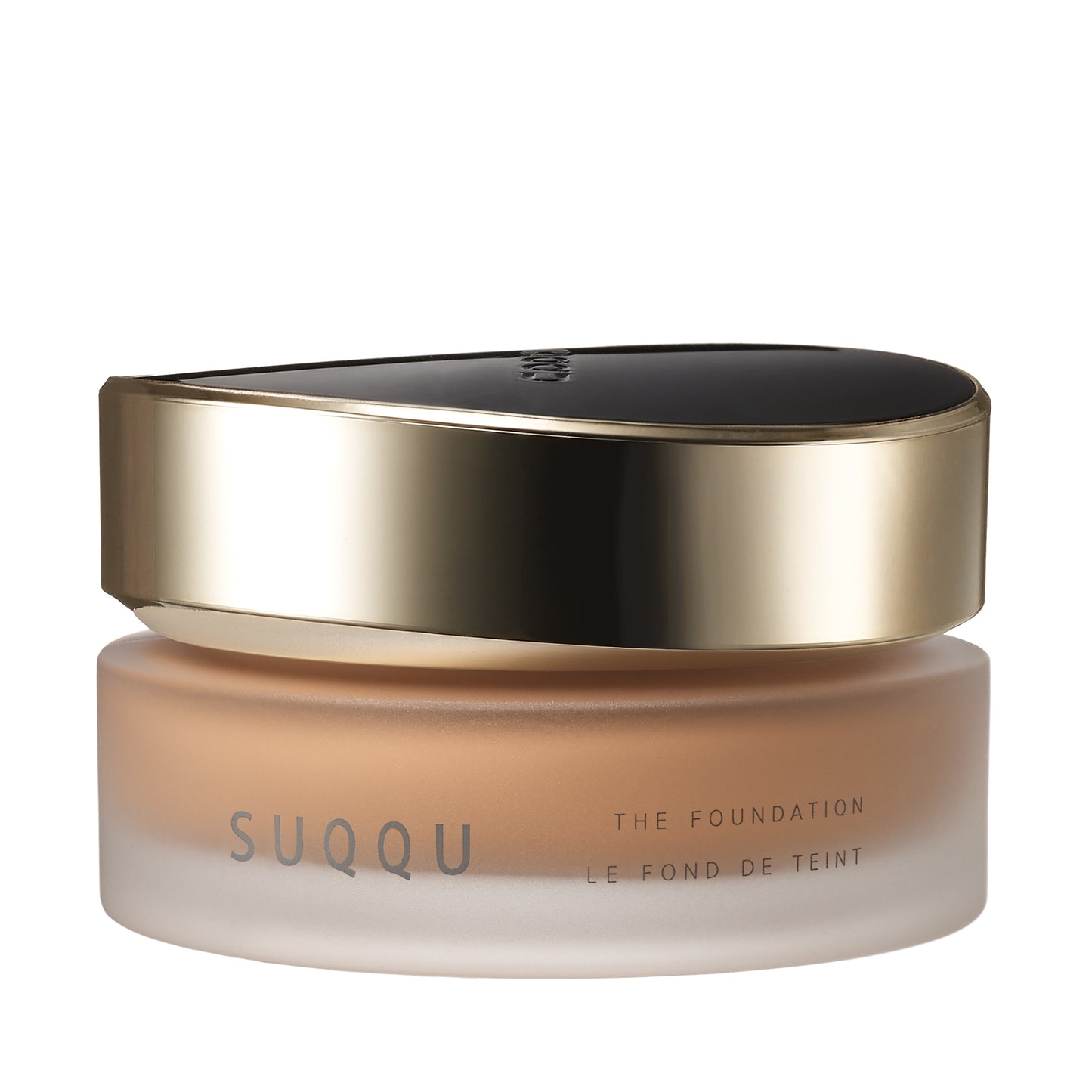 SUQQU The Foundation 260 luxury moisturising Japanese cream base make up pot on plain background.