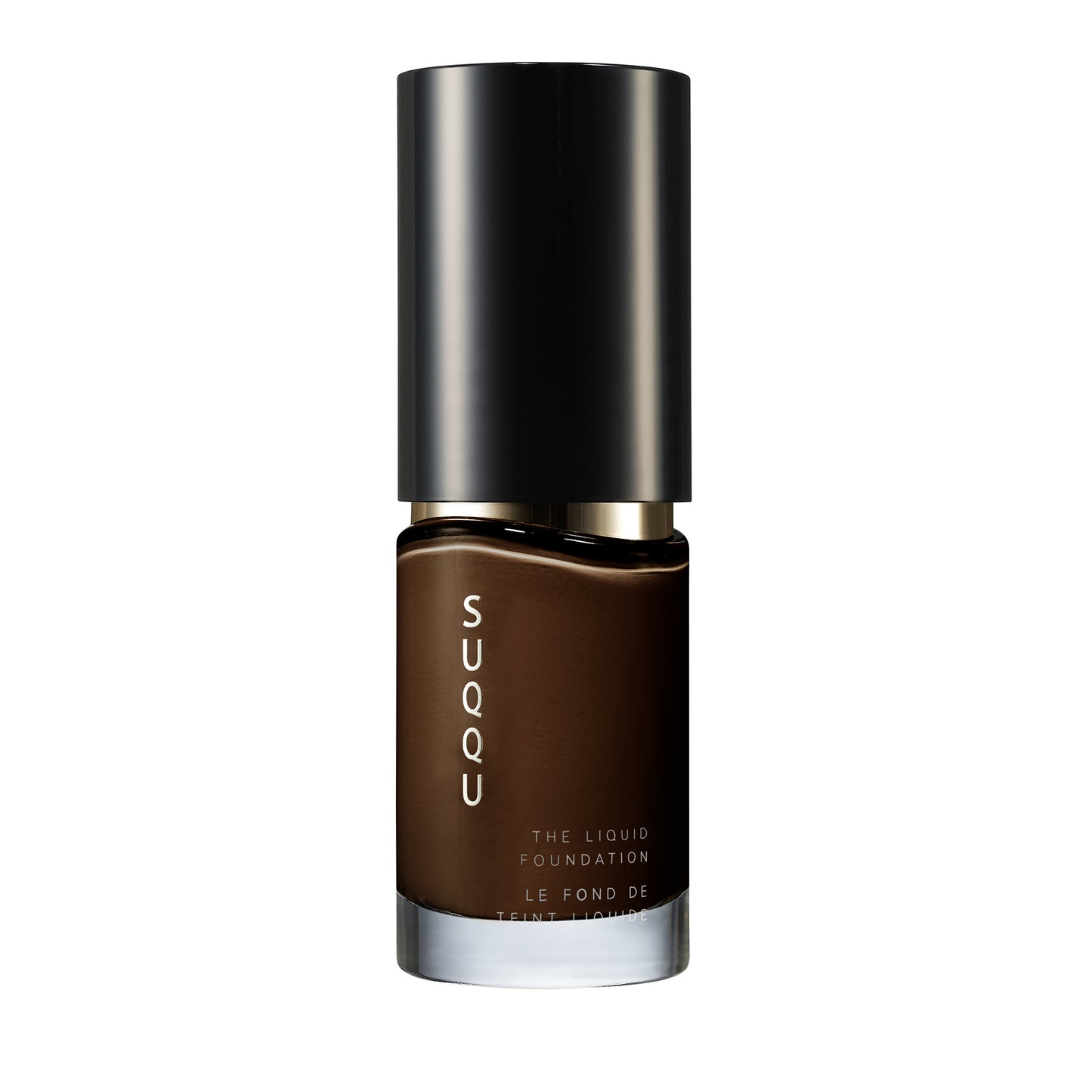 SUQQU The Liquid Foundation 290 luxury finest Japanese base make up bottle on plain background.