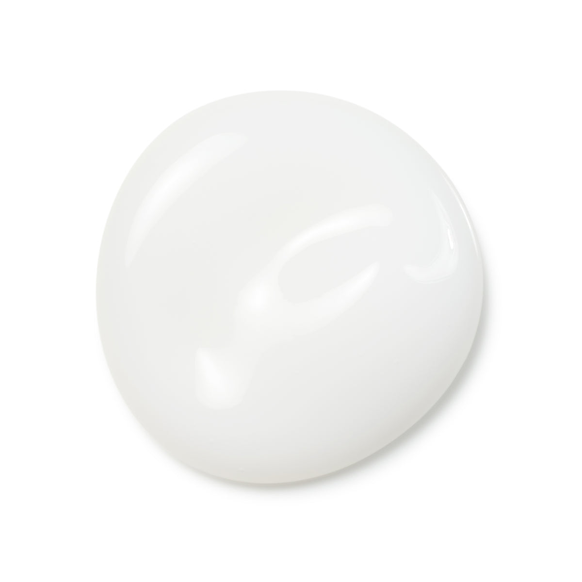Aqufons Emollient Finishing Fluid skincare moisturiser milky texture on white background. Features Aqufons Complex with botanical skincare ingredients and antioxidants, designed for anti-glycation to protect collagen and improve the glow of dull looking skin. By SUQQU, Premier Japanese Skincare brand.