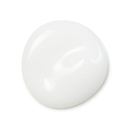 Aqufons Emollient Finishing Fluid skincare moisturiser milky texture on white background. Features Aqufons Complex with botanical skincare ingredients and antioxidants, designed for anti-glycation to protect collagen and improve the glow of dull looking skin. By SUQQU, Premier Japanese Skincare brand.