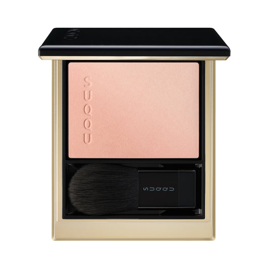 SUQQU Blurring Color Blush 09 beautiful luxury cheek blusher and highlighter, coral and soft beige palette.