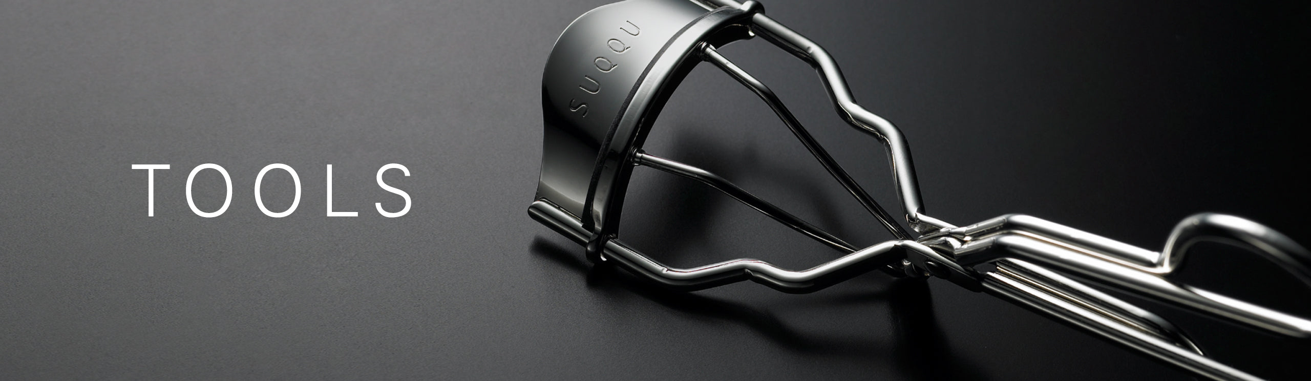 Tools title with eyelash curler product