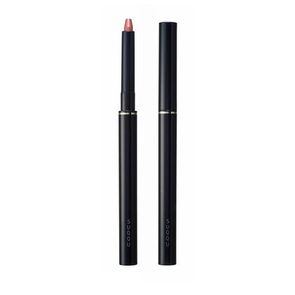 SUQQU Lip Defining Pencil 02 pink lip colour product on plain background with cap on and off.