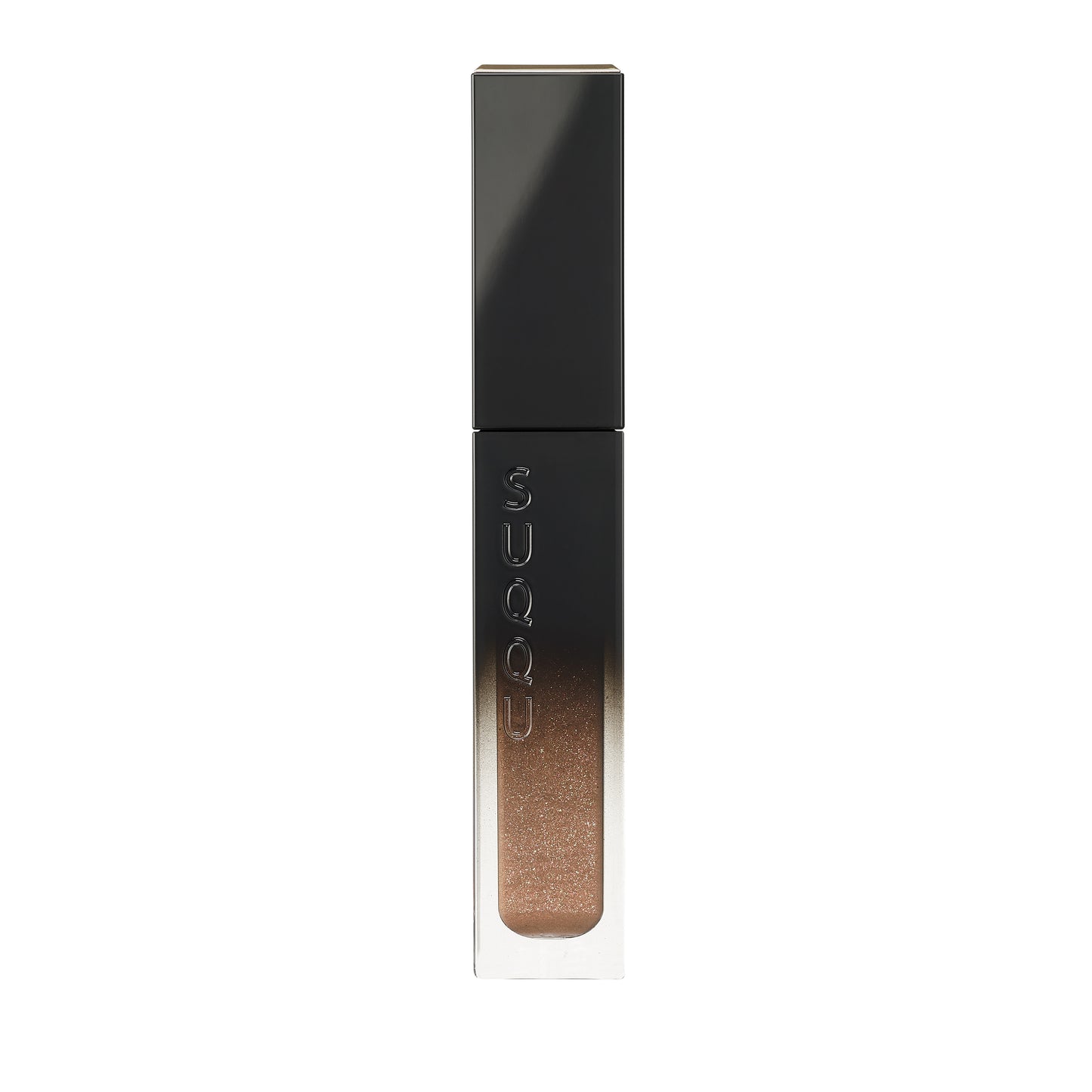 SUQQU Liquid Luster Eyes 04 shimmer brown gold eyeshadow product on plain background.