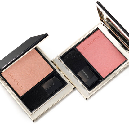 Two SUQQU Melting Powder Blush make up product palettes open