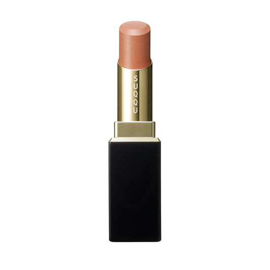SUQQU Moisture Glaze Lipstick 01 eco-friendly refill Beige Pink Japanese luxury colour make up with lip care ingredients and glazed finish.