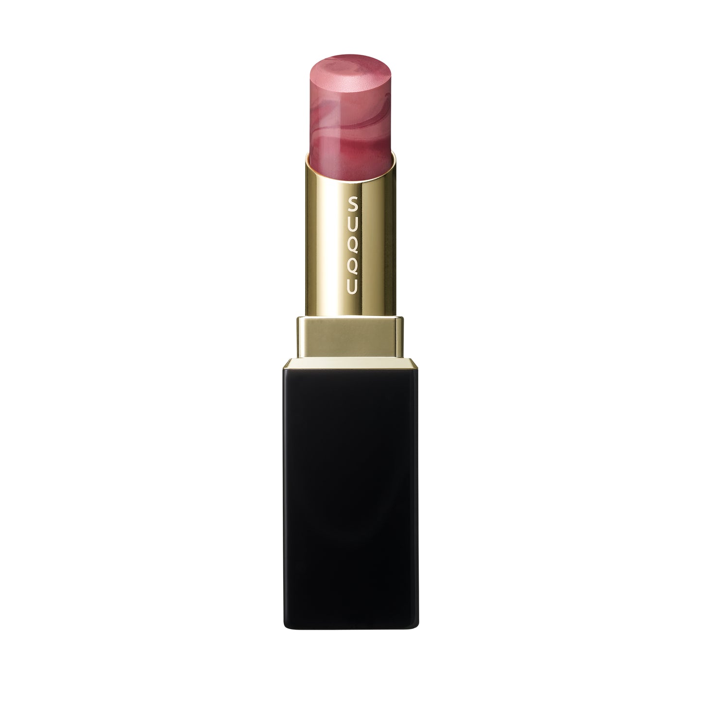 SUQQU Moisture Glaze Lipstick 113 in grape purple red, open cap with refill shown in case.