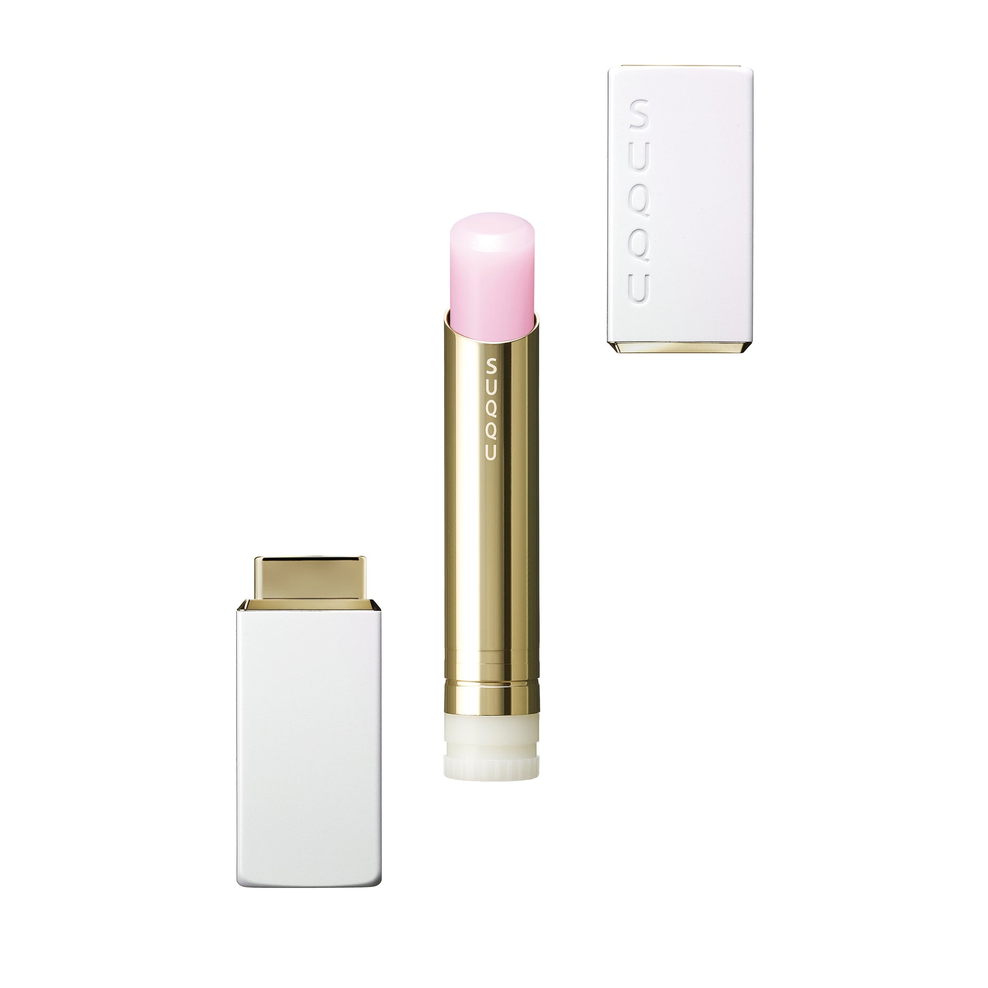 SUQQU Moisture Glaze Lipstick 00 refill with Moisture Glaze Lipstick Case e separated into pieces.