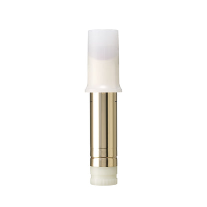 SUQQU Moisture Glaze Lipstick eco-friendly refill with protective cap on plain background.