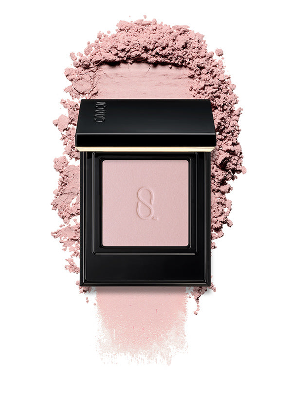 SUQQU Mono Look Eyes M-01 single colour eyeshadow palette with creamy powder swatch in sophisticated matte smoky pink finish, the best eyeshadow textures with the highest quality from Japan.