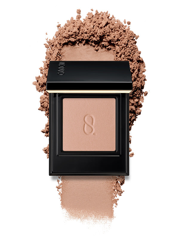 SUQQU Mono Look Eyes M-02 single colour eyeshadow palette with creamy powder swatch in sophisticated matte beige brown finish, the best eyeshadow textures with the highest quality from Japan.