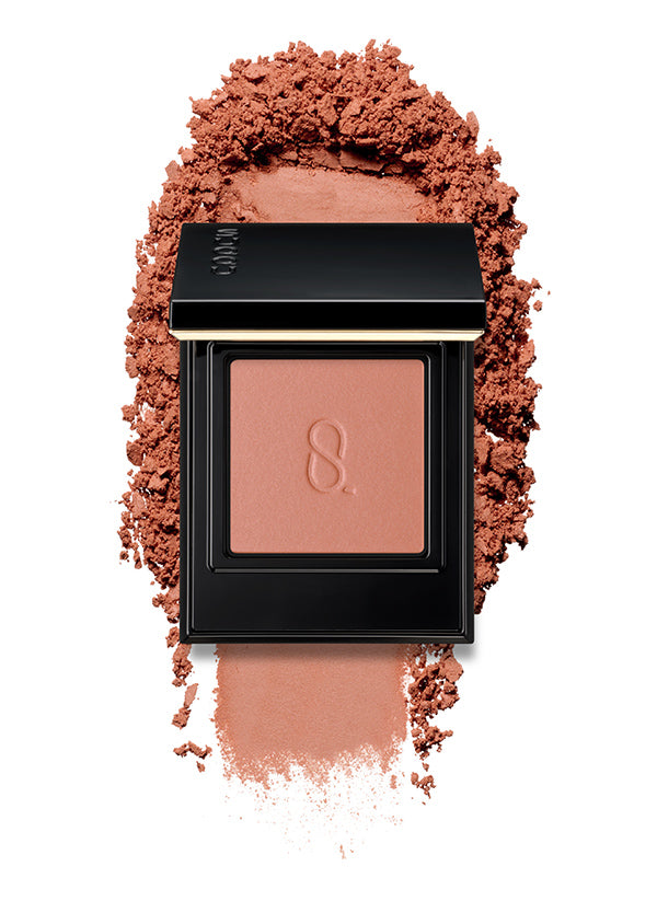 SUQQU Mono Look Eyes M-03 single colour eyeshadow palette with creamy powder swatch in sophisticated matte red brown finish, the best eyeshadow textures with the highest quality from Japan.