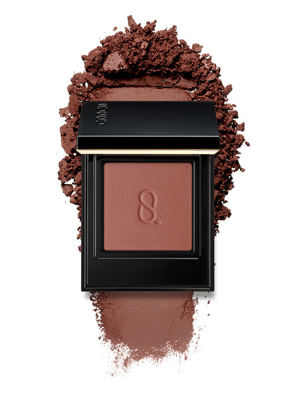 SUQQU Mono Look Eyes M-04 single colour eyeshadow palette with creamy powder swatch in sophisticated matte deep red brown finish, the best eyeshadow textures with the highest quality from Japan.