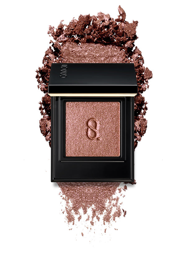 SUQQU Mono Look Eyes P-01 single colour eyeshadow palette with creamy powder swatch in pearlescent prism pink brown finish, the best eyeshadow pearls and finest textures from Japan.