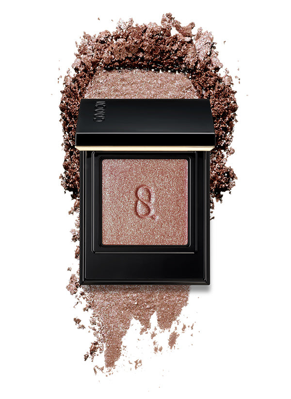 SUQQU Mono Look Eyes P-02 single colour eyeshadow palette with creamy powder swatch in pearlescent prism green bronze finish, the best eyeshadow pearls and finest textures from Japan.