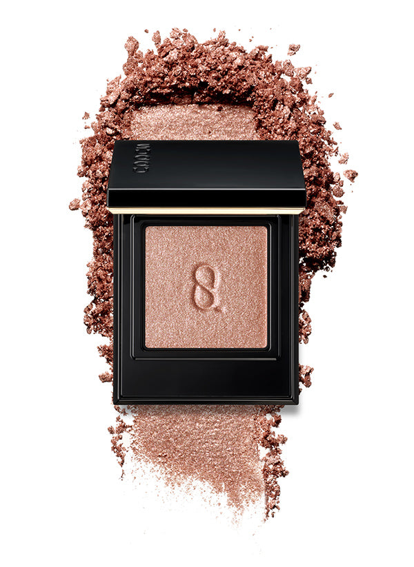 SUQQU Mono Look Eyes S-01 single colour eyeshadow palette with creamy powder swatch in beautiful satin golden brown finish, the best eyeshadow shimmers and finest textures from Japan.