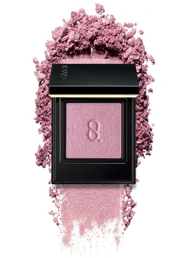 SUQQU Mono Look Eyes S-04 single colour eyeshadow palette with creamy powder swatch in beautiful satin purple pink finish, the best eyeshadow shimmers and finest textures from Japan.