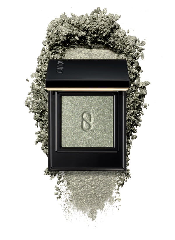 SUQQU Mono Look Eyes S-101 single colour eyeshadow palette with creamy powder swatch in beautiful satin mint green blue finish, the best eyeshadow shimmers and finest textures from Japan.