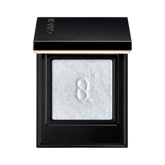 SUQQU Mono Look Eyes L-102 single colour light blue glitter eyeshadow with lid open