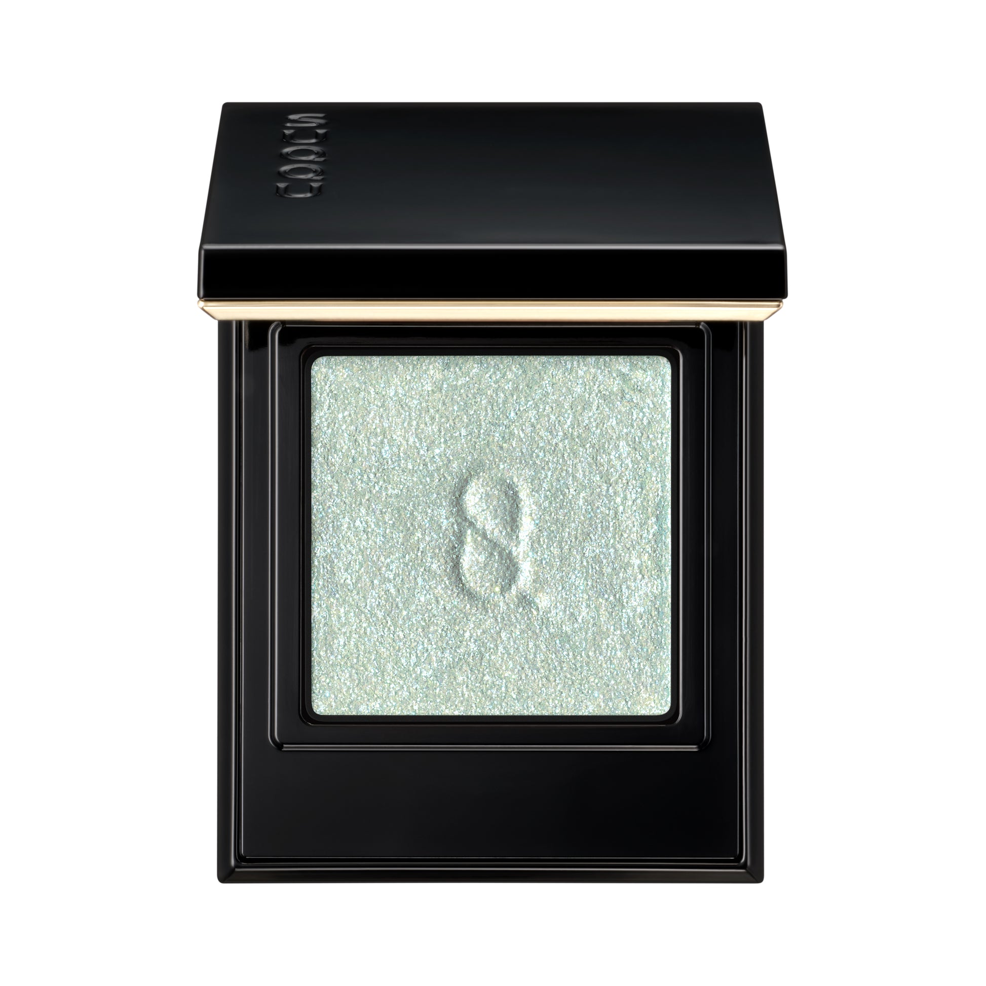 SUQQU Mono Look Eyes L-103 single colour light green glitter eyeshadow with lid open