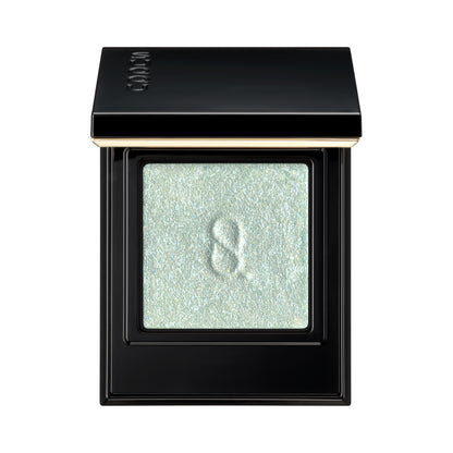 SUQQU Mono Look Eyes L-103 single colour light green glitter eyeshadow with lid open