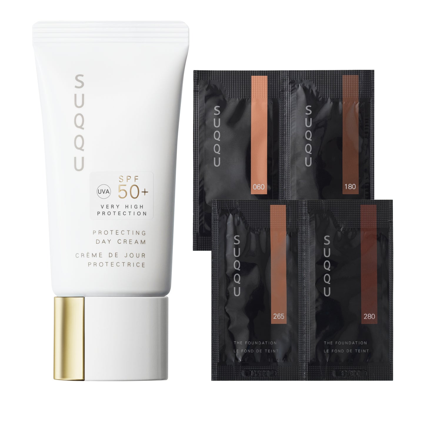 PROTECTING DAY CREAM WITH FOUNDATION SAMPLES