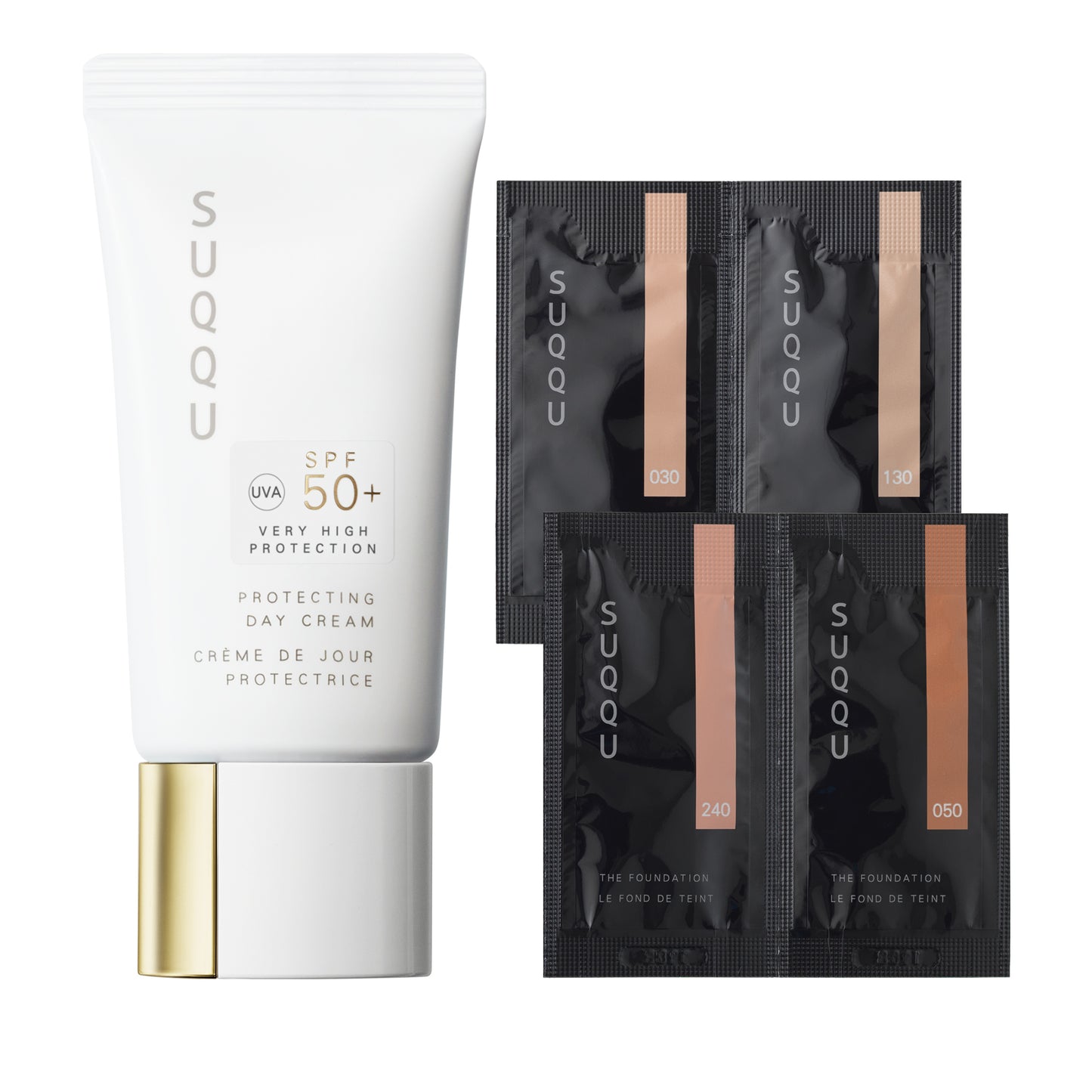 PROTECTING DAY CREAM WITH FOUNDATION SAMPLES
