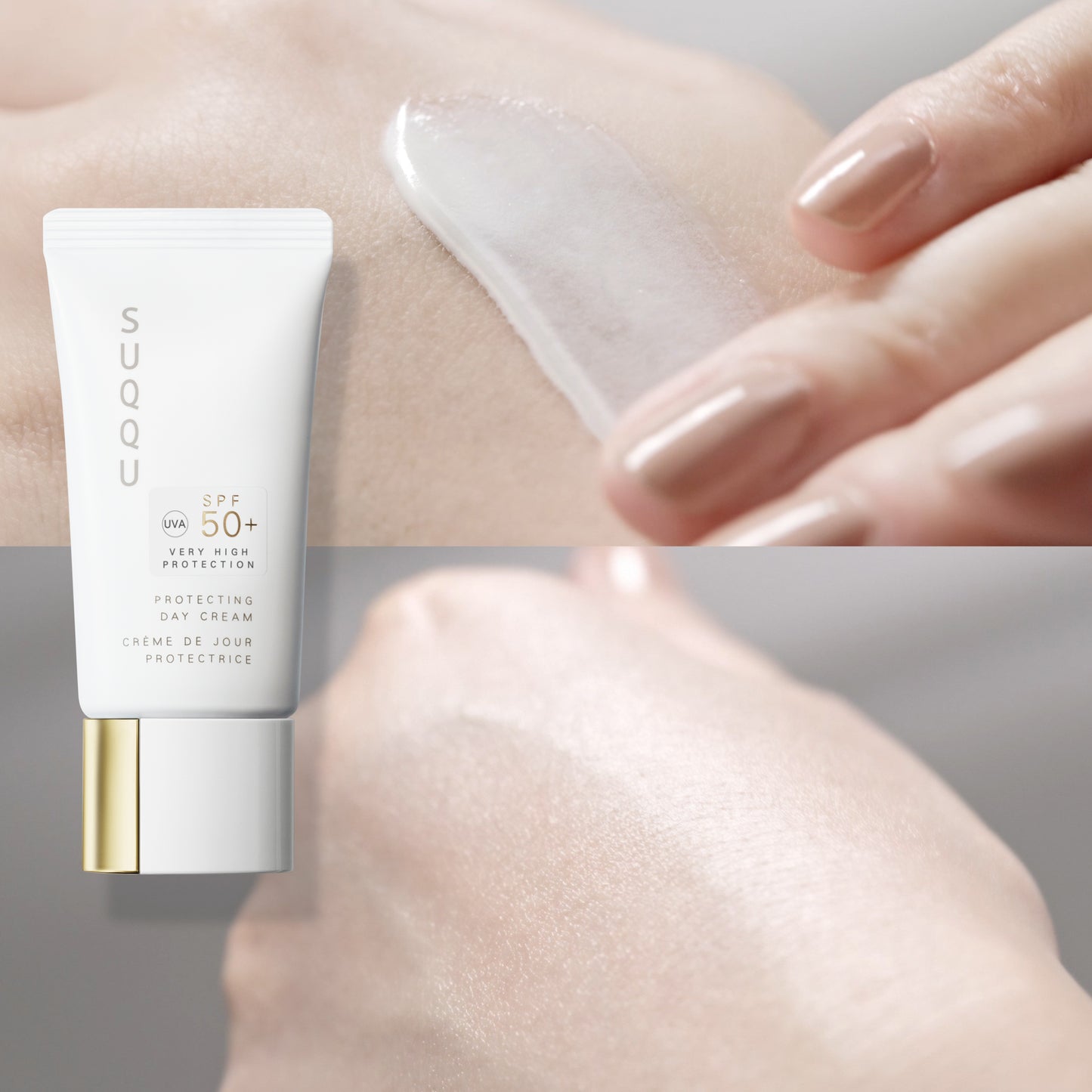 PROTECTING DAY CREAM WITH FOUNDATION SAMPLES