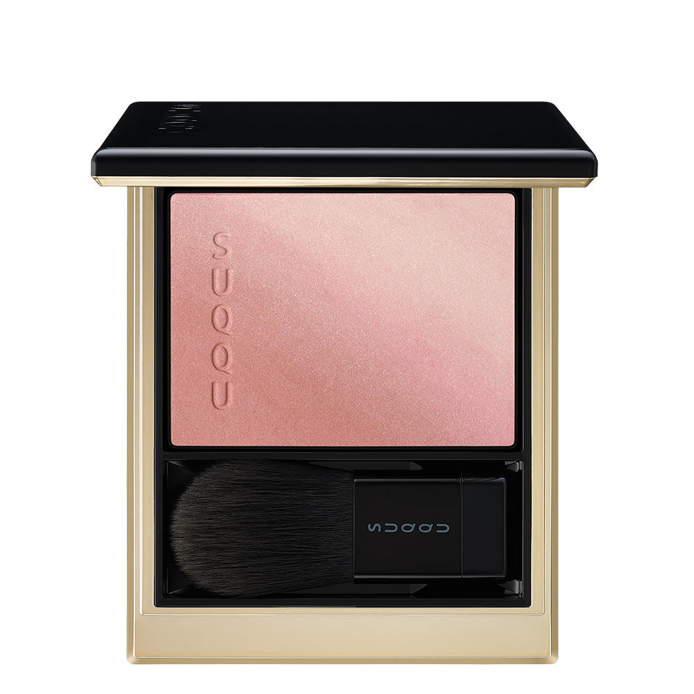 SUQQU 2026 Pre-Summer Collection Blurring Color Blush 114 palette open showing cheek blusher and highlighter in beautiful flush pink colour.