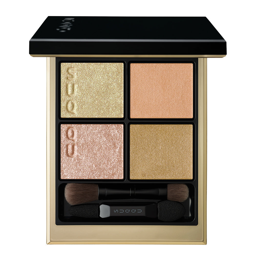 SUQQU 2026 Pre-Summer Collection Signature Color Eyes 153 eyeshadow palette open in gorgeous gold green colours.