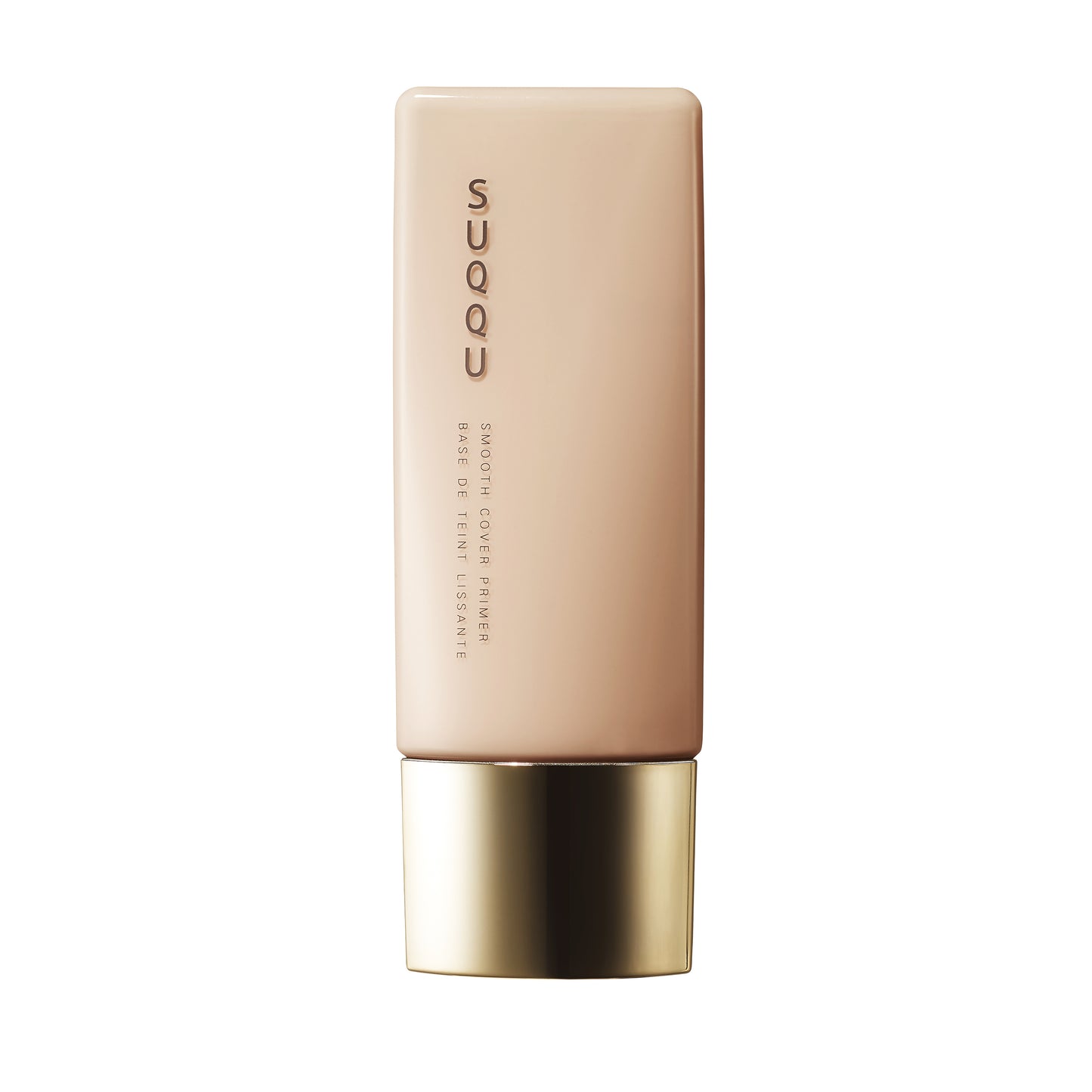 SUQQU Smooth Cover Primer luxury glowing base make up product for face on plain background.