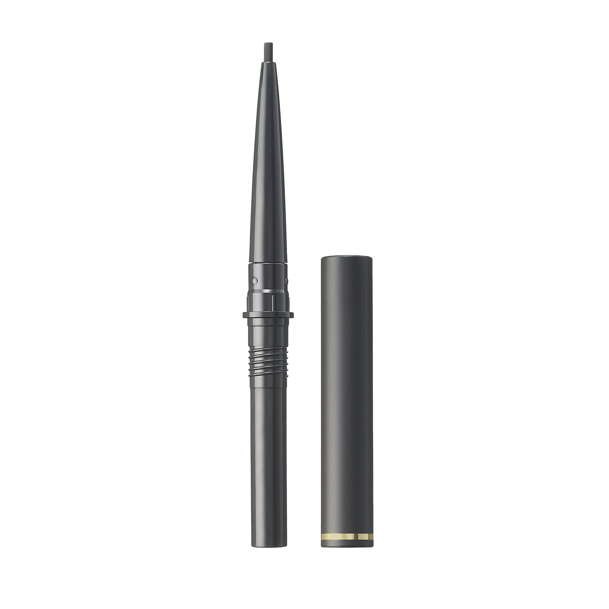 SUQQU Smooth Eyebrow Pencil Refill 05 Grey colour eyebrow make up product with lid open on plain background.