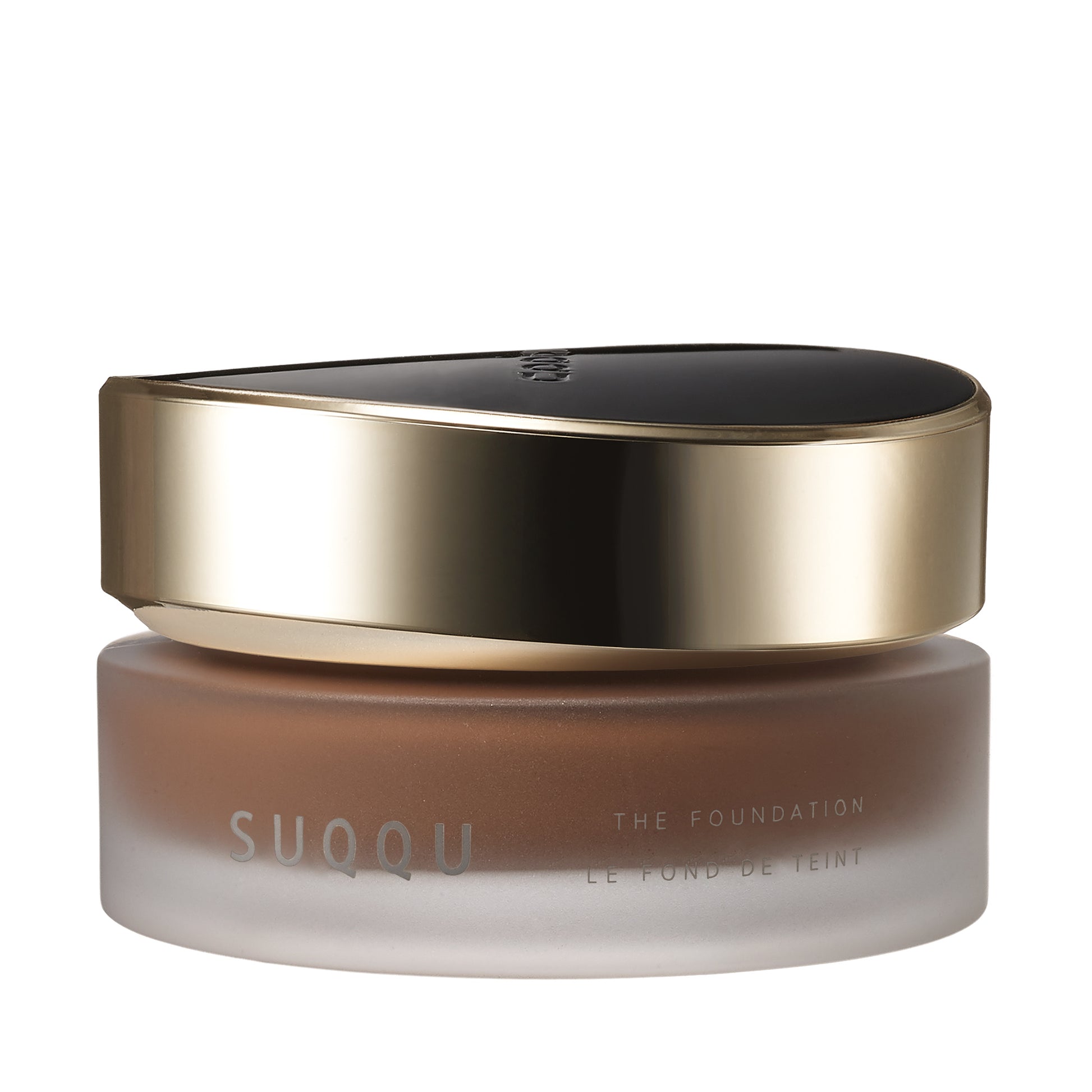 SUQQU The Foundation 290 luxury moisturising Japanese cream base make up pot on plain background.