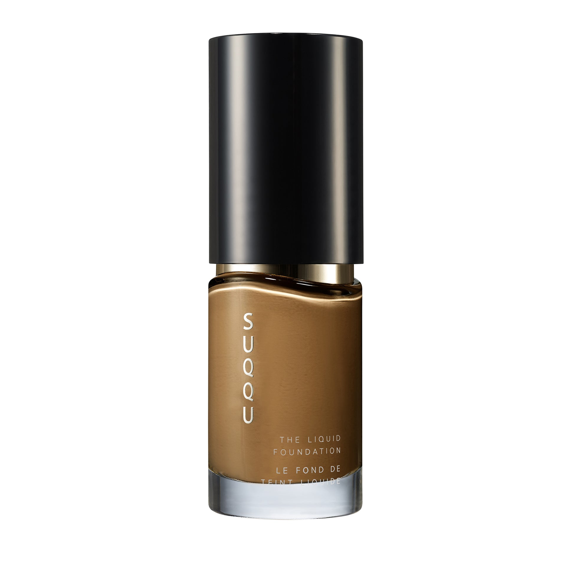 SUQQU The Liquid Foundation 155 luxury finest Japanese base make up bottle on plain background.
