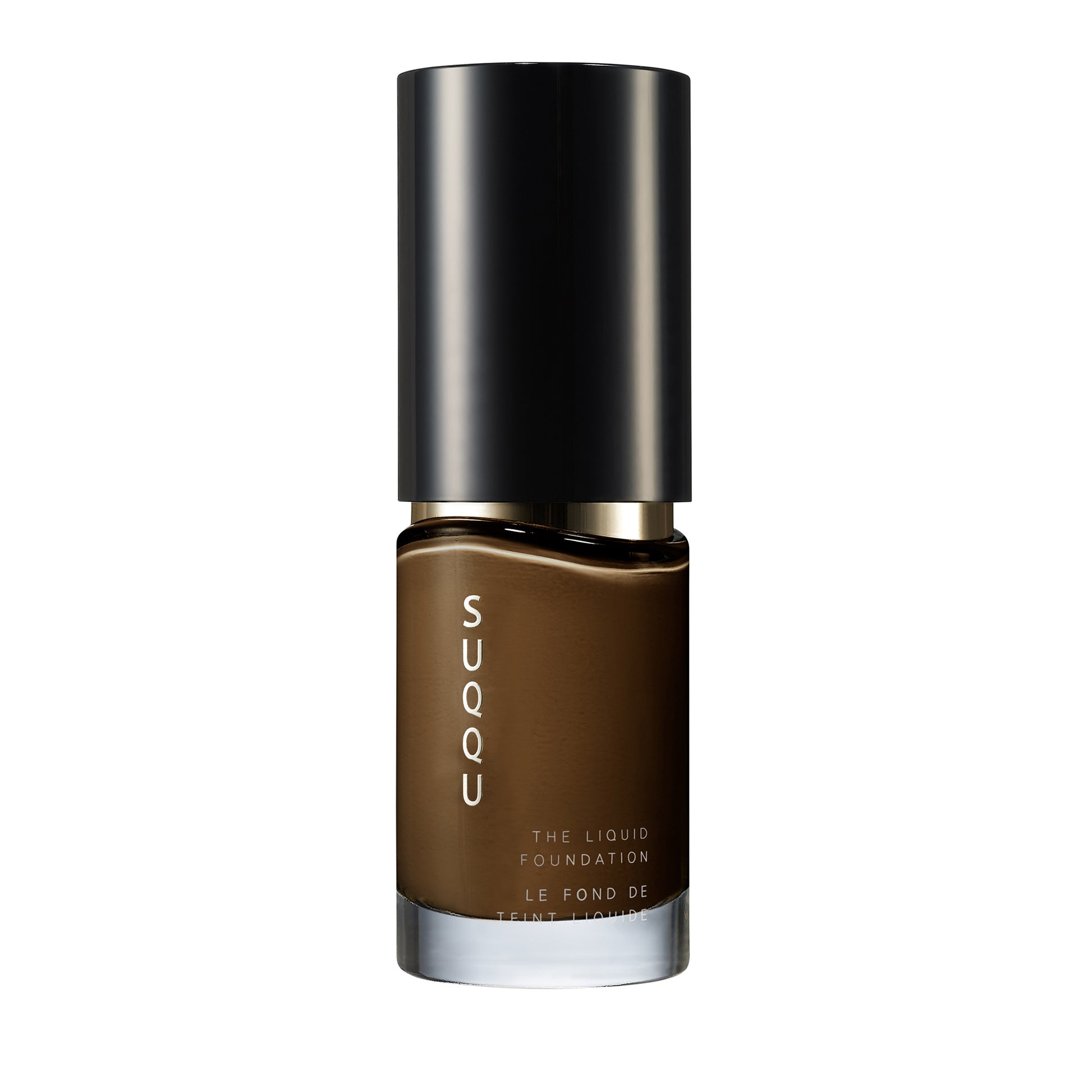 SUQQU The Liquid Foundation 180 luxury finest Japanese base make up bottle on plain background.