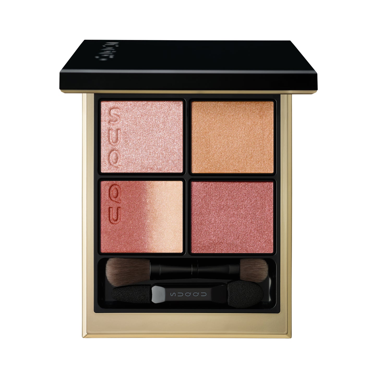 SUQQU Signature Color Eyes 140eyeshadow palette open on plain background